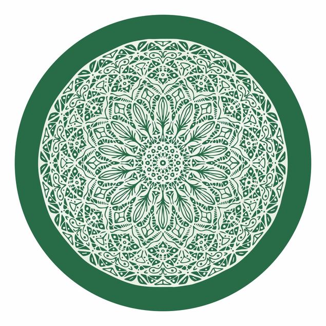 Najmodniejsze fototapety Mandala na tle zieleni