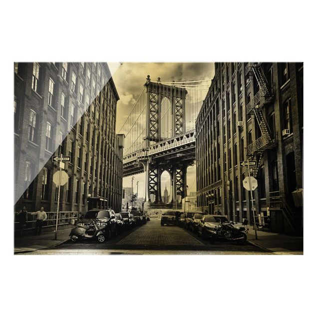 Obrazy na szkle poziomy Most Manhattan w Ameryce