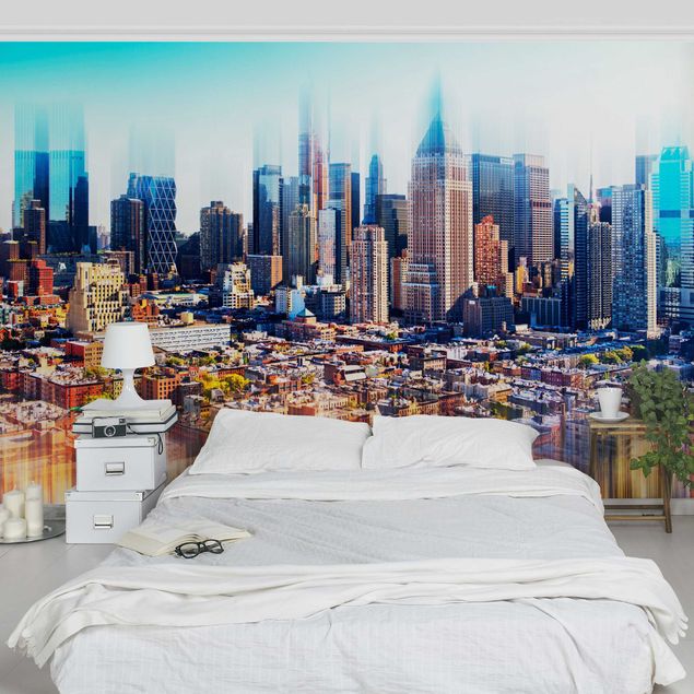 Fototapety Nowy Jork Manhattan Skyline Urban Stretch