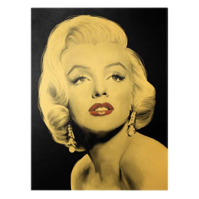 Obrazy vintage Marilyn z biżuterią na uszach