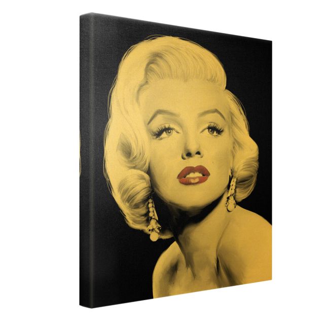 Obrazy retro Marilyn z biżuterią na uszach