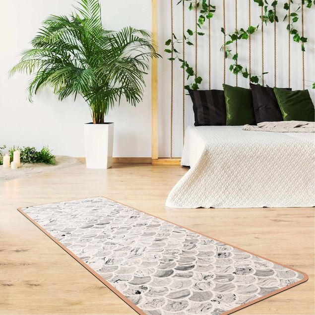 nowoczesny dywan Wzór marmuru w skali szarości
