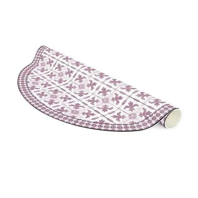 nowoczesny dywan Płytki marokańskie z ornamentami z ramką na płytki