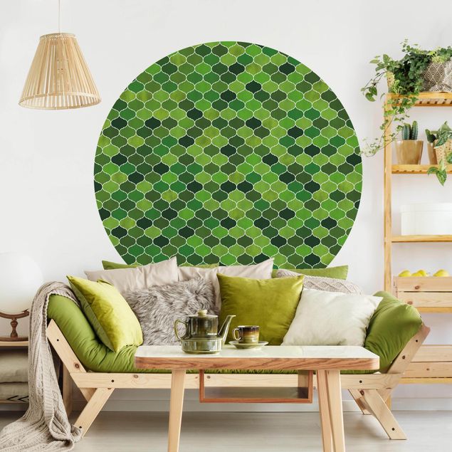 Dekoracja do kuchni Wzór akwarelowy marokański zielony