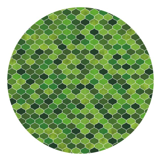 Tapety wzory Wzór akwarelowy marokański zielony