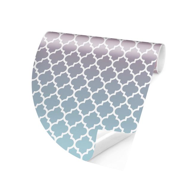 Tapety wzory Wzór marokański z gradientem w kolorze różowo-niebieskim