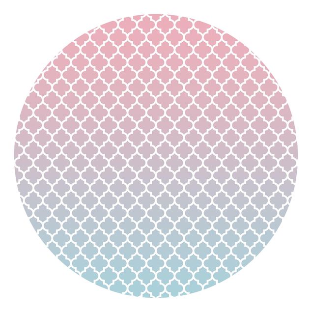 Tapety Wzór marokański z gradientem w kolorze różowo-niebieskim