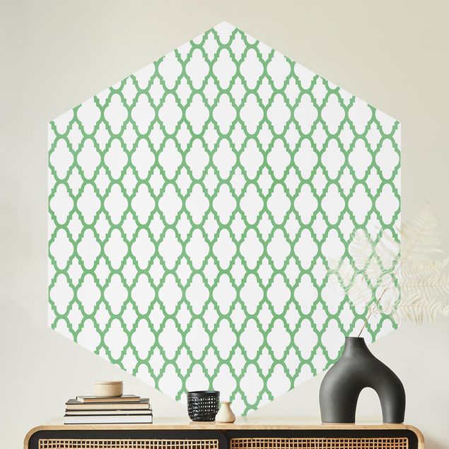 Tapeta geometryczna Wzór linii plastra miodu marokańskiego