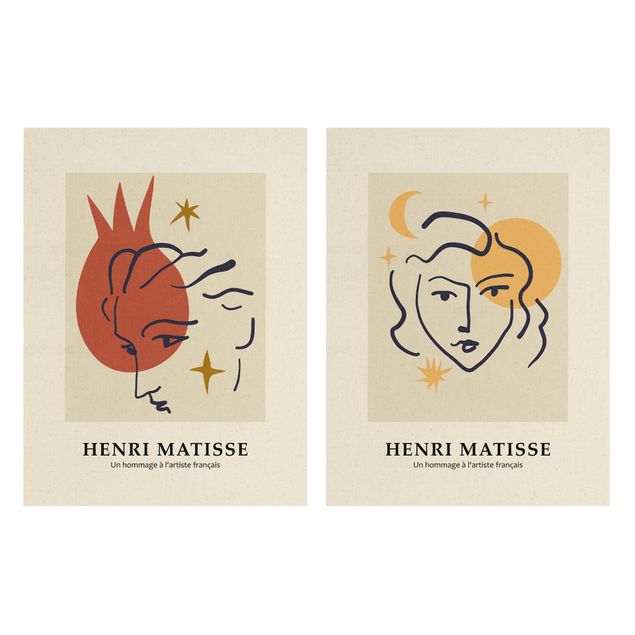 Obrazy na płótnie abstrakcja Matisse Homage - Twarze