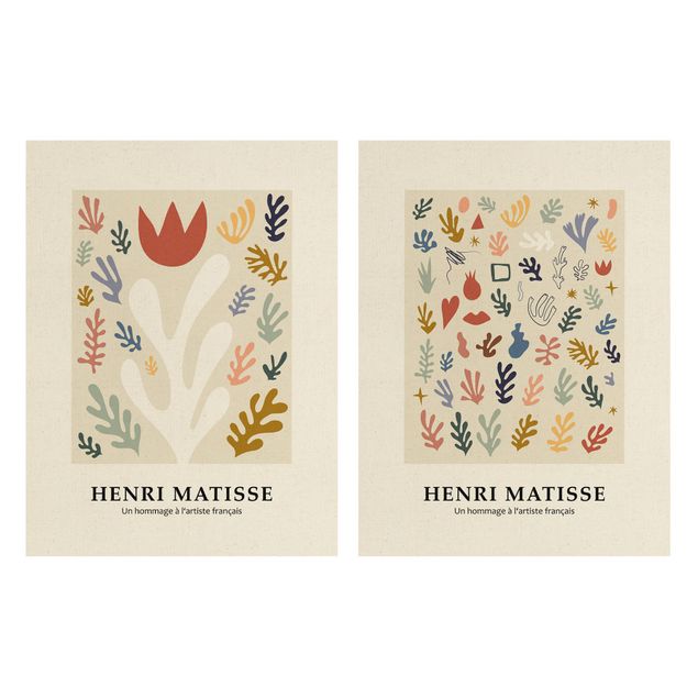 Obraz kolorowy Matisse Homage - roślinny splendor