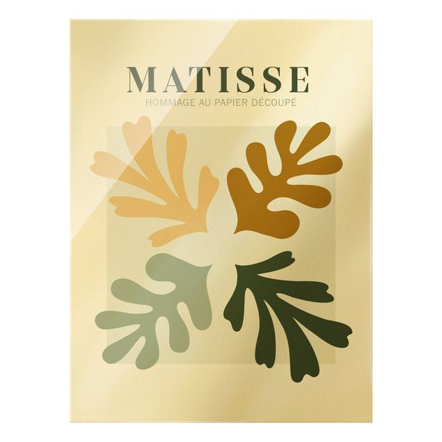 Obraz na szkle - Interpretacja Matisse'a - Liście