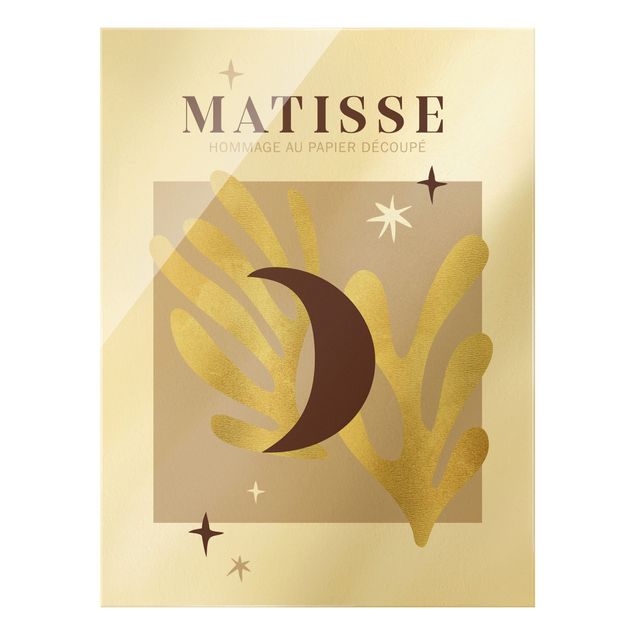 Obraz na szkle - Interpretacja Matisse'a - Księżyc i gwiazdy