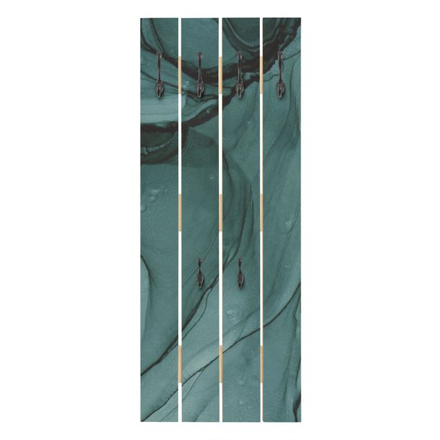 Wieszak do przedpokoju płyta drewniana - Mottled Blue Spruce