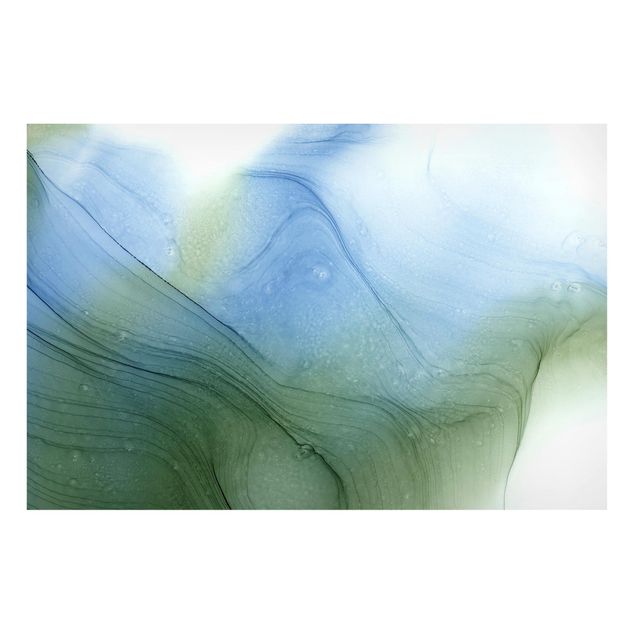 Abstrakcja obraz Mottled Moss Green With Blue