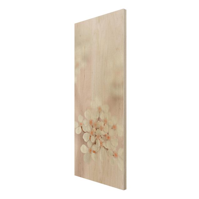 Obrazy na drewnie Mini Blossoms w różowym świetle
