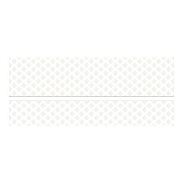 Okleina meblowa IKEA - Malm łóżko 180x200cm - Rhombic lattice jasnobeżowy