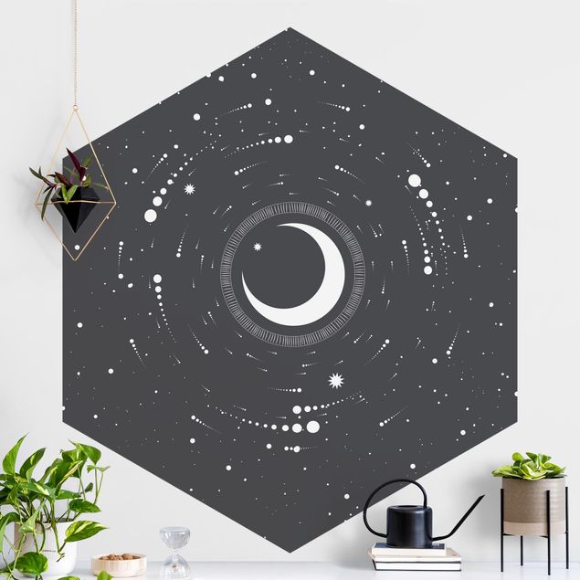Dekoracja do kuchni Księżyc w kręgu gwiazd