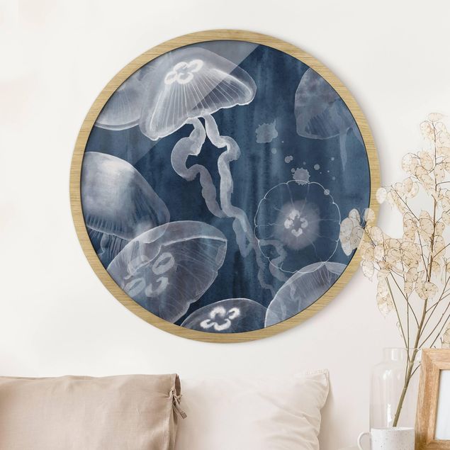 Obrazy w ramie zwierzęta Moon Jellyfish I