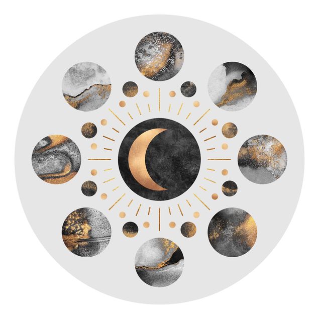 Tapety Fazy księżyca Abstrakcyjne złoto