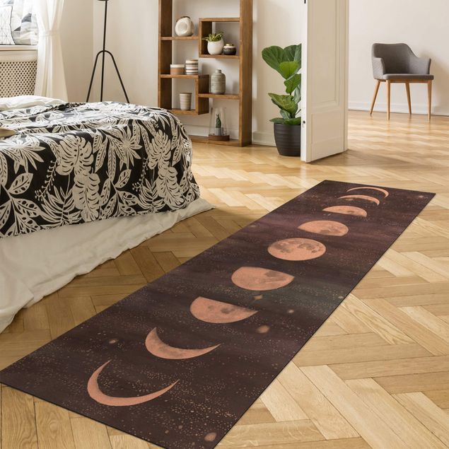 dywany nowoczesne Fazy księżyca w akwareli