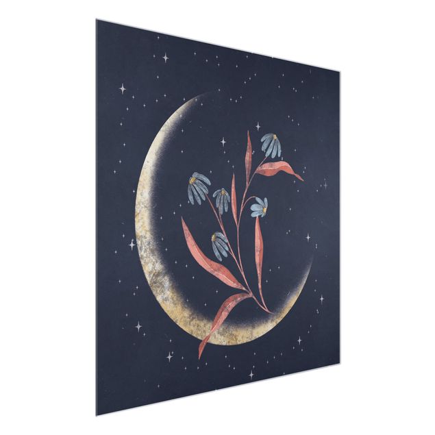 Nowoczesne obrazy Crescent Moon and Marguerites