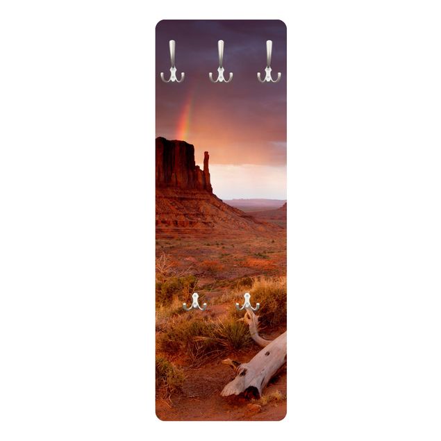 Wieszak ścienny - Monument Valley o zachodzie słońca
