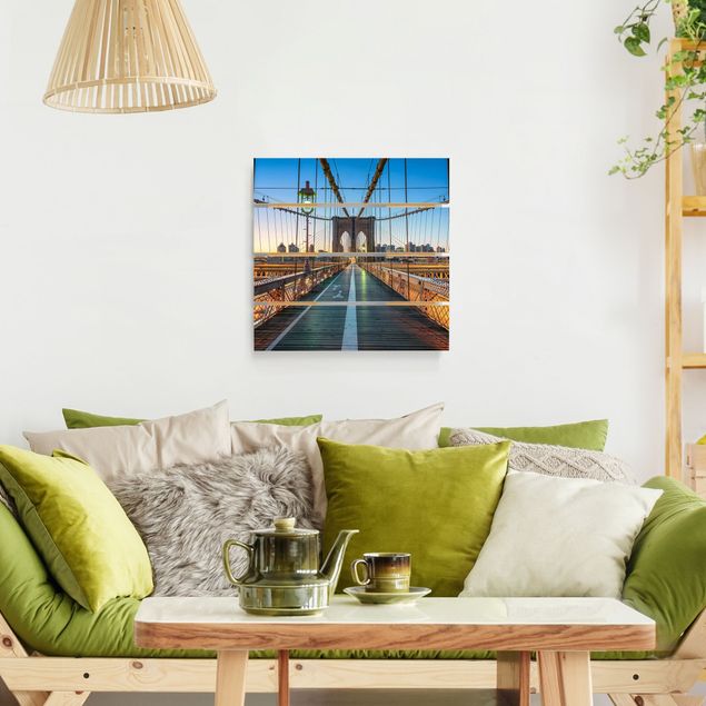 Obrazy na ścianę Poranny widok z mostu brooklyńskiego