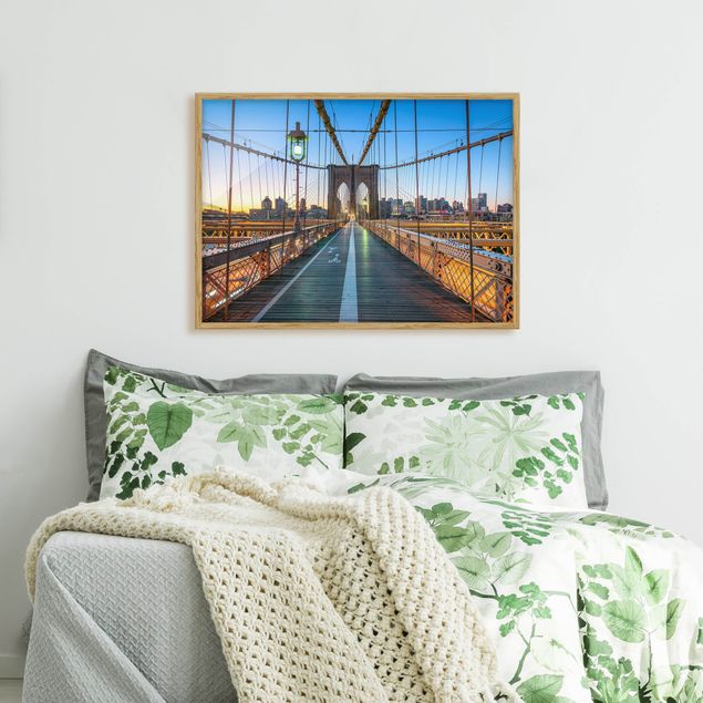 Obrazy w ramie do korytarzu Poranny widok z mostu brooklyńskiego