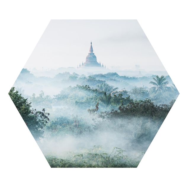 Obraz drzewo Poranna mgła nad dżunglą Bagan