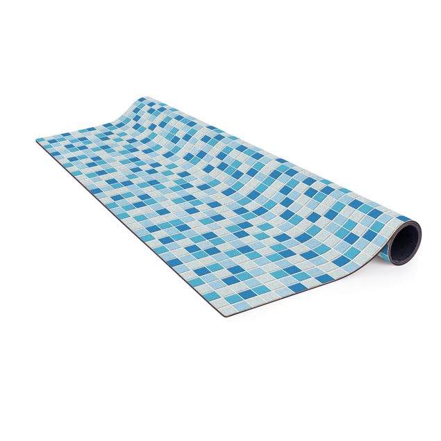 dywan niebieski Płytki mozaikowe Dźwięk morza