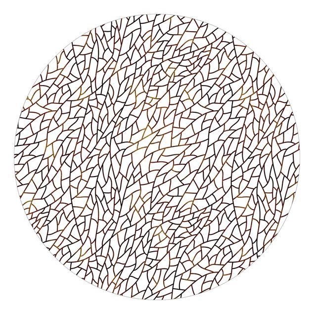 Tapety Wzór linii mozaikowych Brązowe złoto