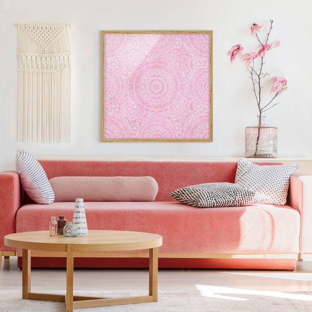 Obrazy do salonu Wzór Mandala Pink