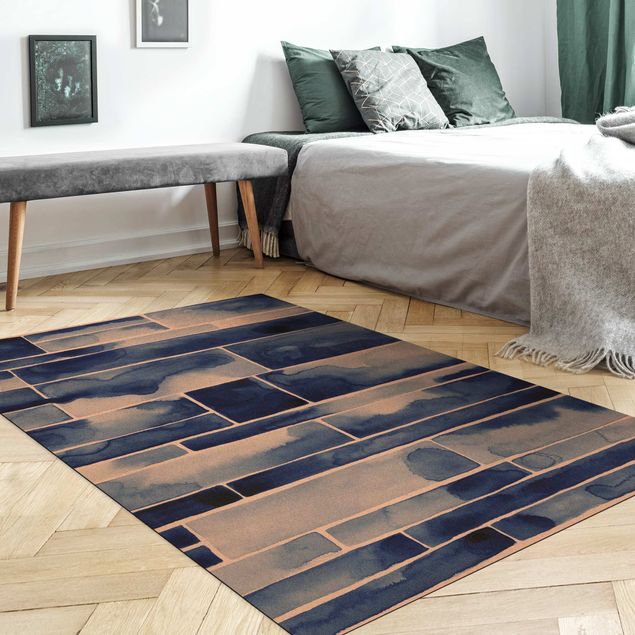 nowoczesny dywan Mistyczna niebieska ściana