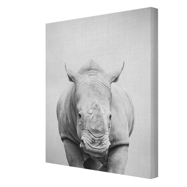 Czarno białe obrazy Rhinoceros Nora Black And White