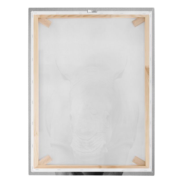 Obraz na płótnie czarno biały Rhinoceros Nora Black And White