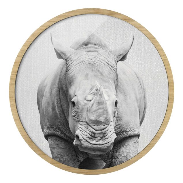 Obrazy do salonu Rhino Nora czarno-biały