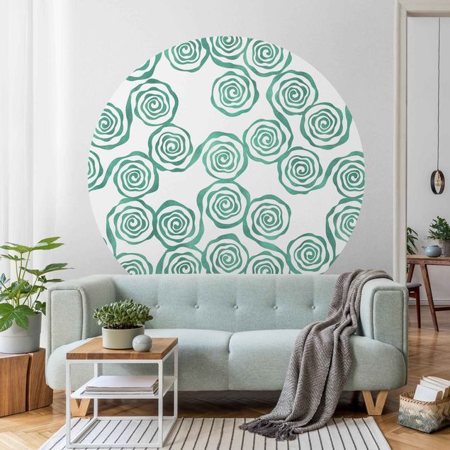 Dekoracja do kuchni Natural Pattern Swirl Turquoise