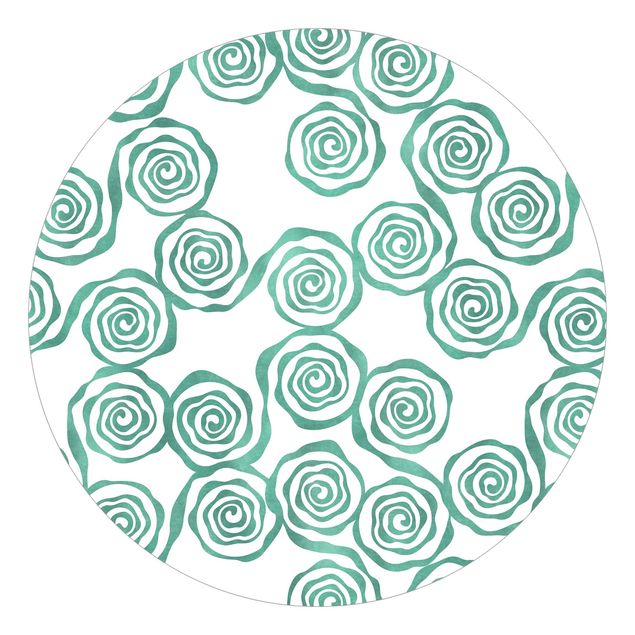 Tapety na ściany Natural Pattern Swirl Turquoise