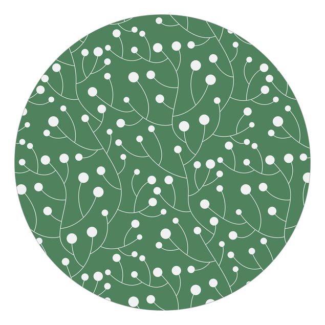 Tapety wzory Naturalny wzrost wzoru z kropkami na zielonym tle