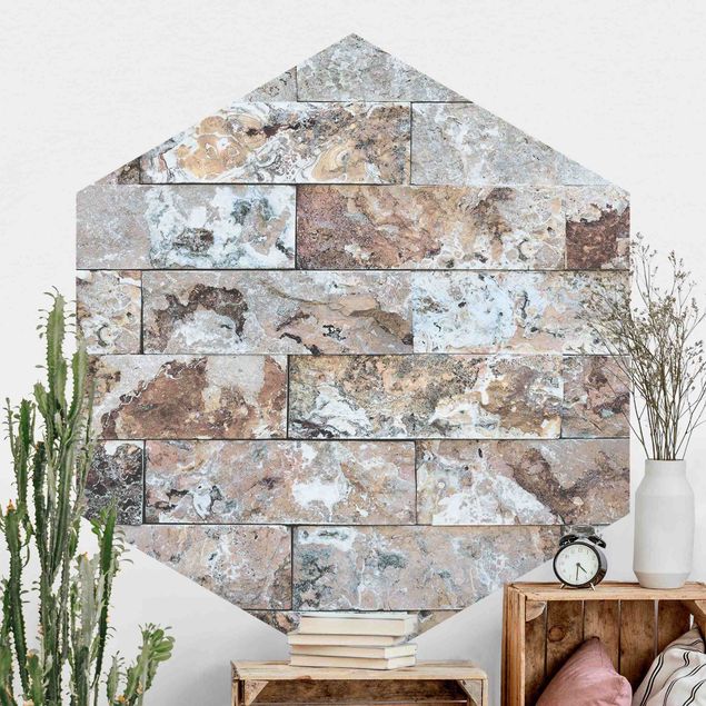 Tapety marmur Naturalna ściana z kamienia marmurowego