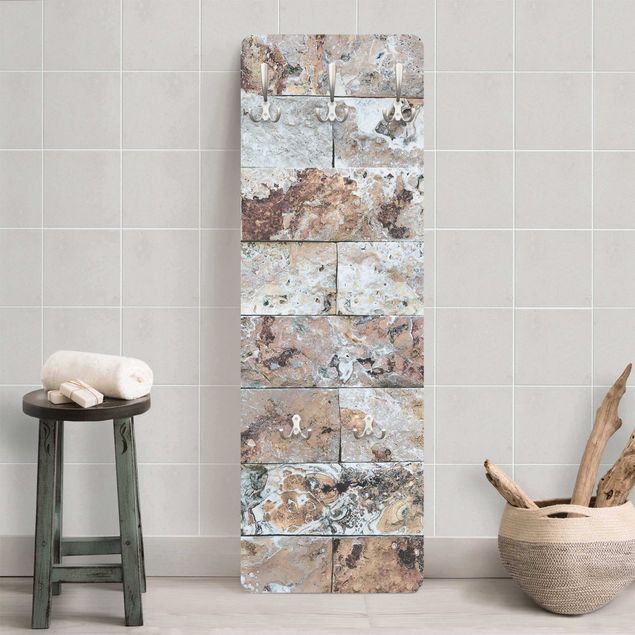 Garderoby Naturalna ściana z kamienia marmurowego