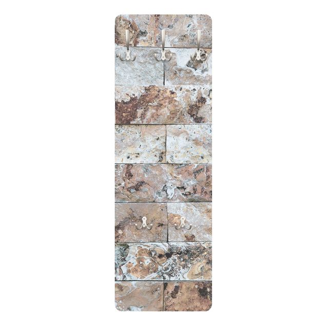 Wieszak ścienny - Naturalna ściana z kamienia marmurowego