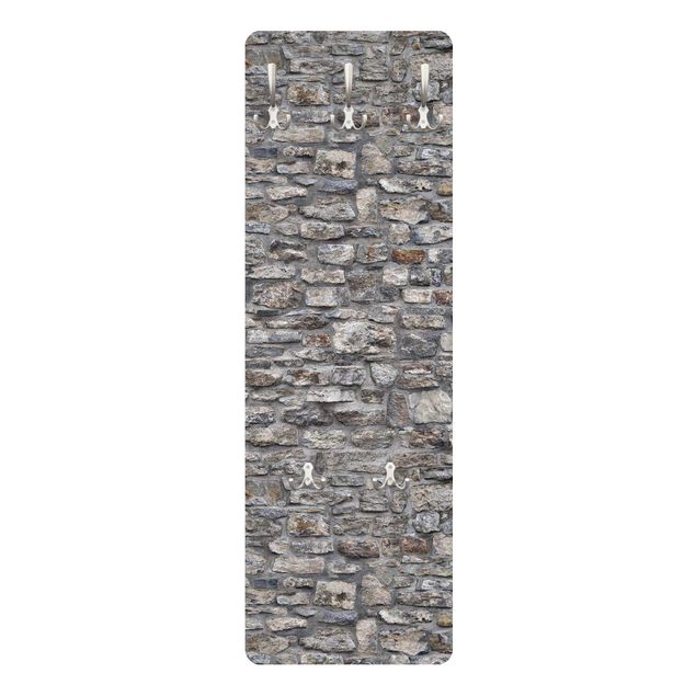 Wieszak ścienny - Tapeta z naturalnego kamienia Old Stone Wall