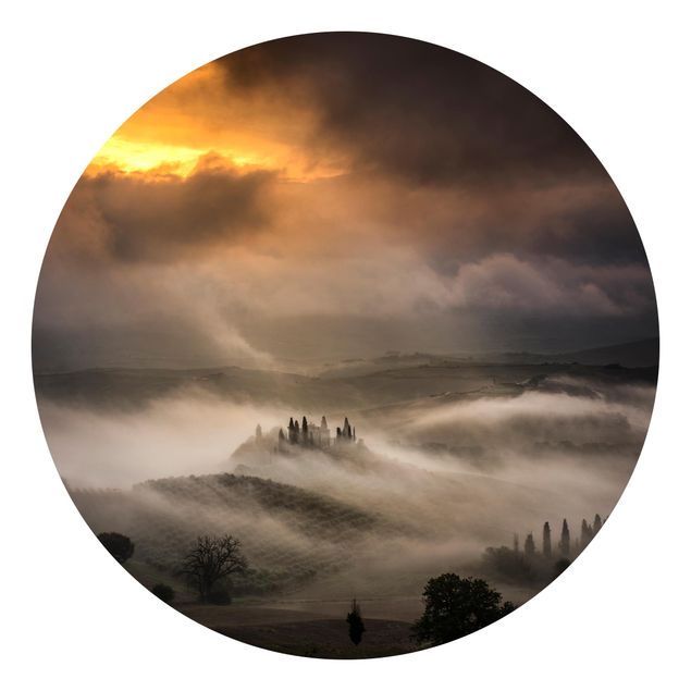 Fototapeta drzewa Fale mgły