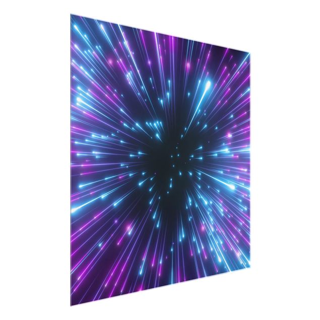 Obraz z niebieskim Neon Fireworks