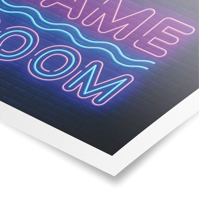 Plakaty powiedzenia Neon Text Game Room