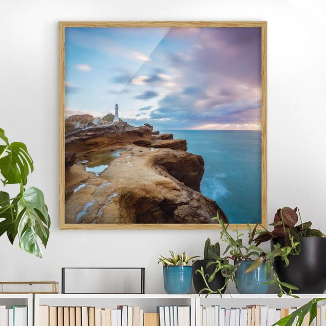 Obrazy w ramie krajobraz Latarnia morska w Nowej Zelandii
