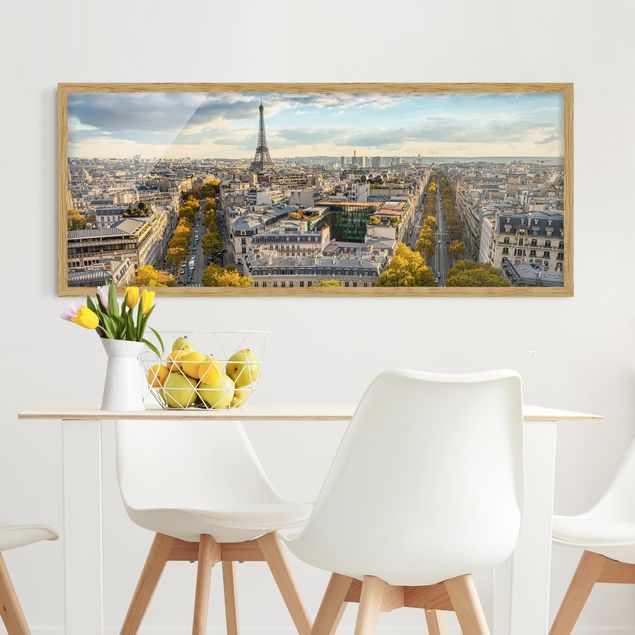 Obrazy w ramie krajobraz Miły dzień w Paryżu