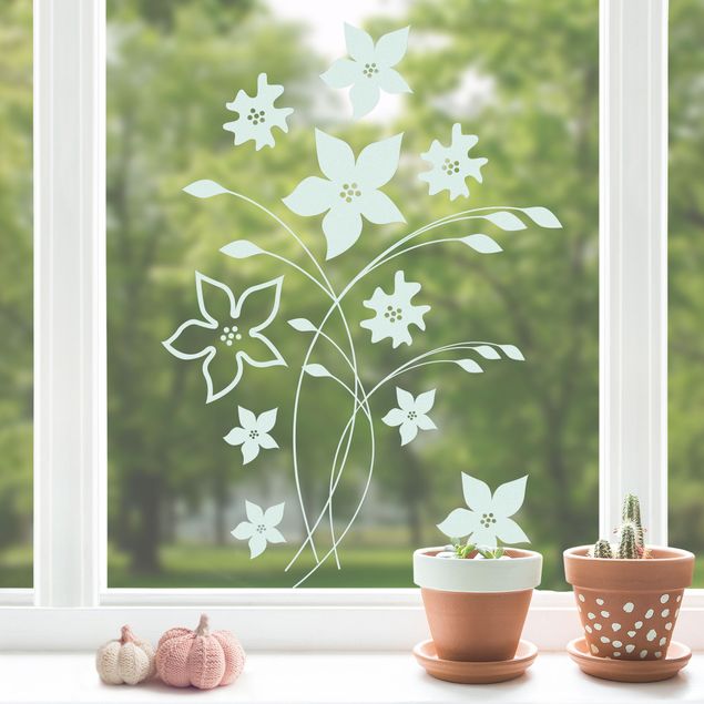 Folia okienna do sypialni Nr SF961 Kwiatowa świetność