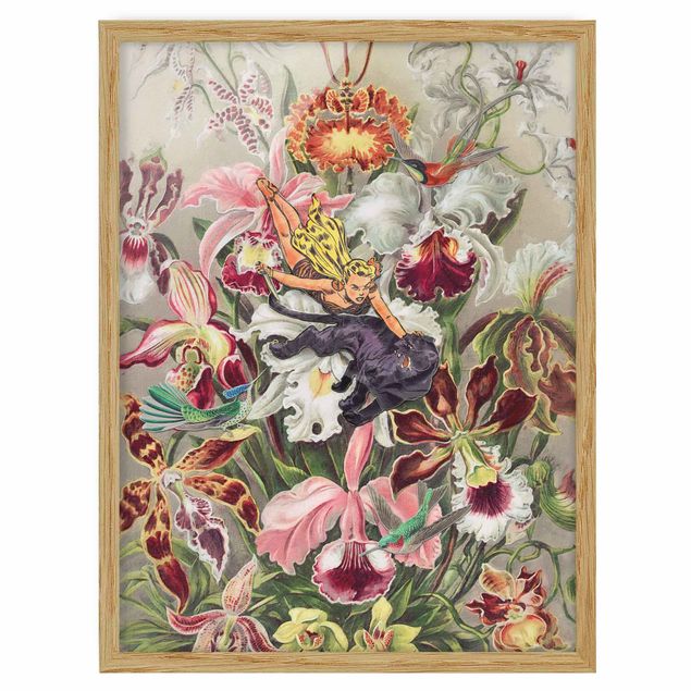 Nowoczesne obrazy do salonu Nimfa z orchideami